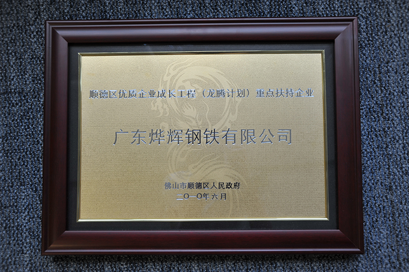 3、2010年被順德區(qū)政府授予“優(yōu)質(zhì)企業(yè)成長工程重點扶持企業(yè)（即龍騰企業(yè)）”稱號.jpg